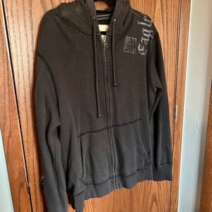American Eagle Outfitters Charcoal Zip-Up Hoodie
